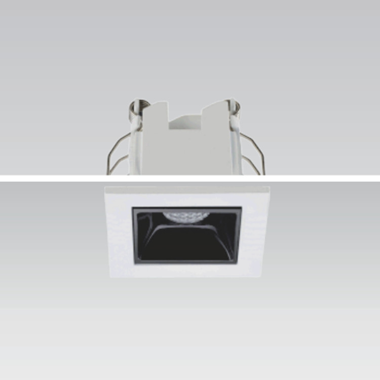 Fixed square IP20 recessed led spotlight 3watt